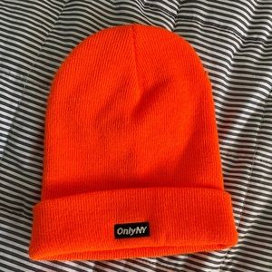 NWOT ORANGE ONLYNY BEANIE